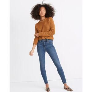 Madewell 10" High-Rise Skinny Jeans Stretch Denim Size 24 Dark Wash